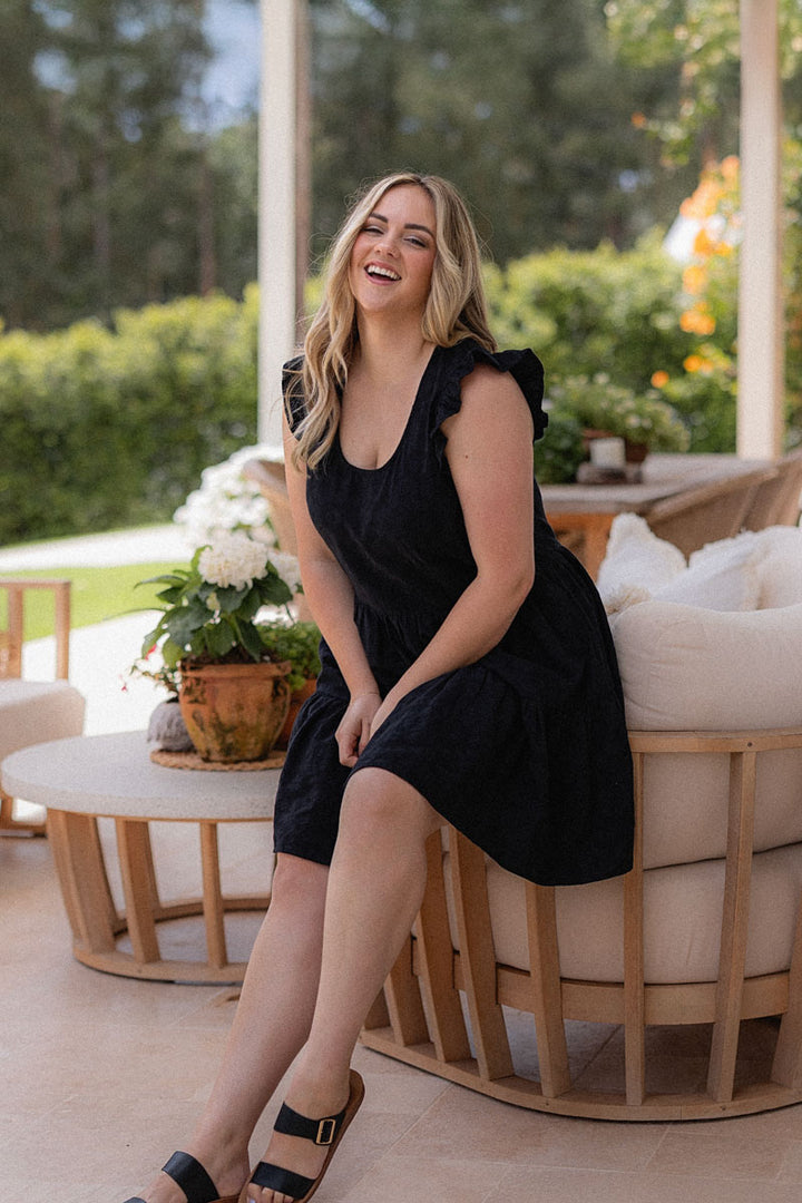 Lucy Dress - Black Flower