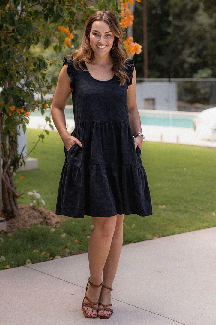 Lucy Dress - Black Flower