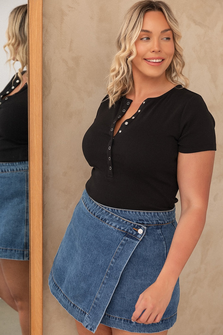 Comfort Rib Tee - Black