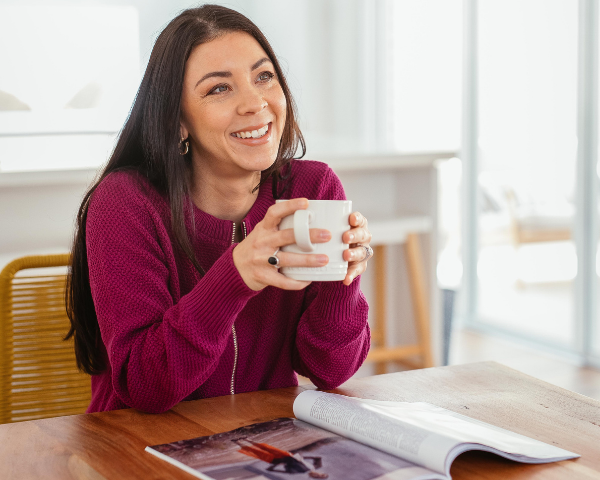 Mum with coffee mug