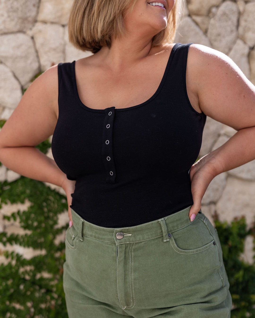 Susie Singlet - Black