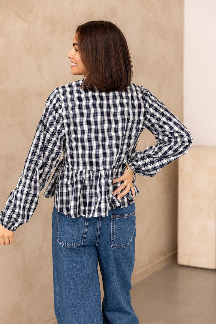 Whitney Top - Midnight Gingham