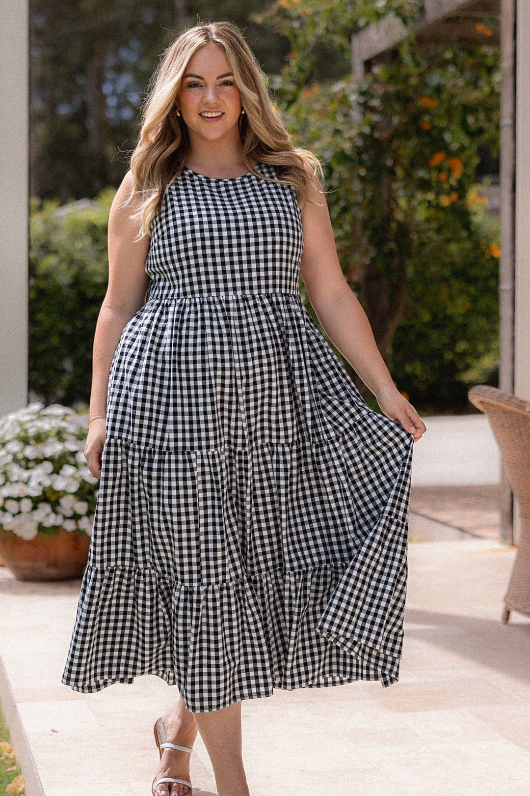 Siena Dress - Black Gingham