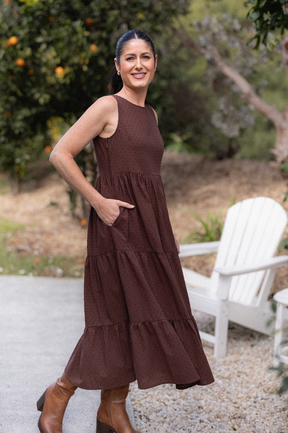 Siena Dress - Chocolate Chip