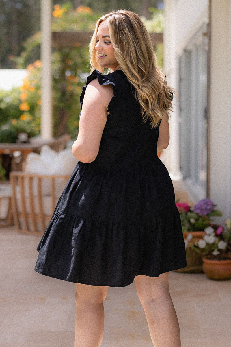 Lucy Dress - Black Flower