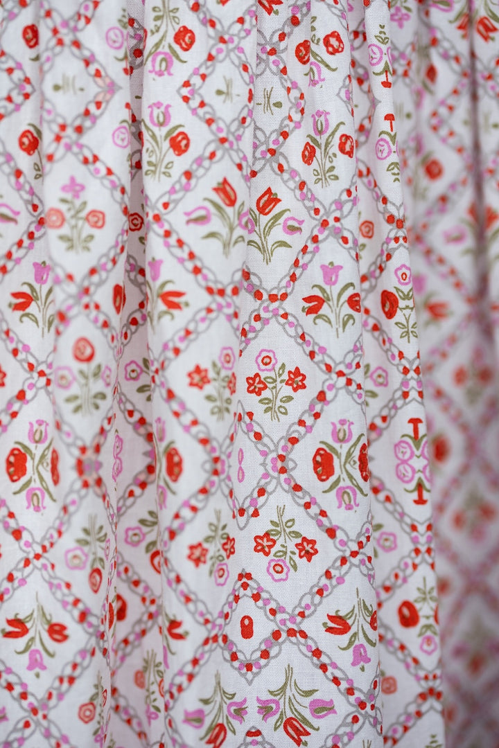 Charlotte Dress - Trellis Rose