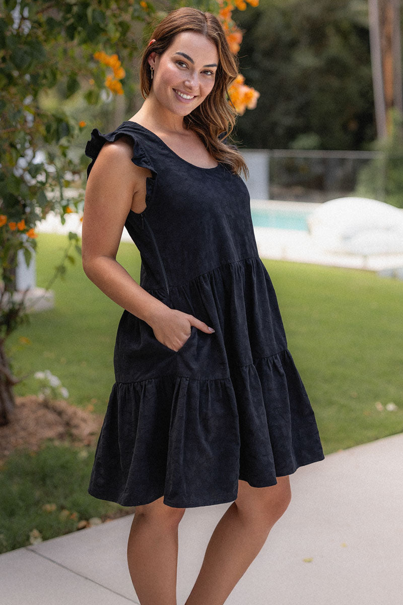 Lucy Dress - Black Flower
