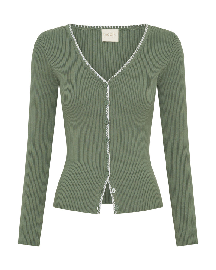 Willa Knit Top - Sage Contrast