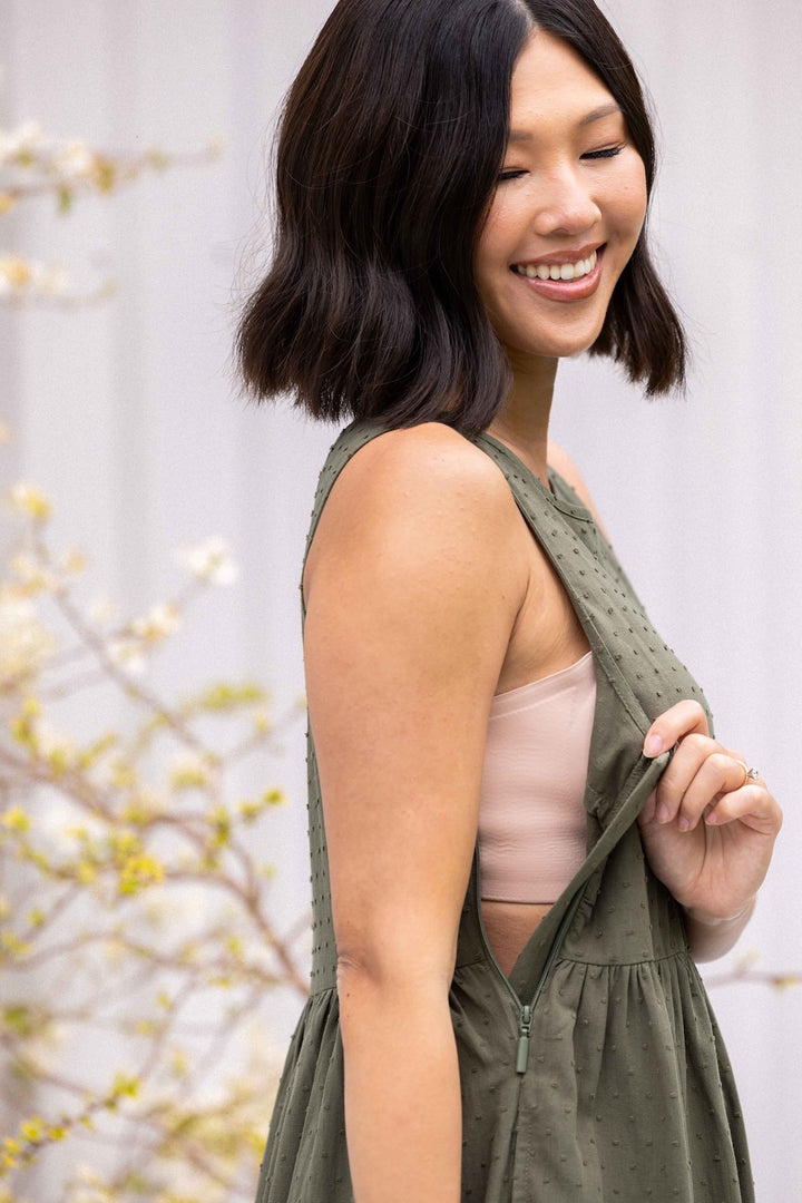 Siena Dress - Olive Dobby