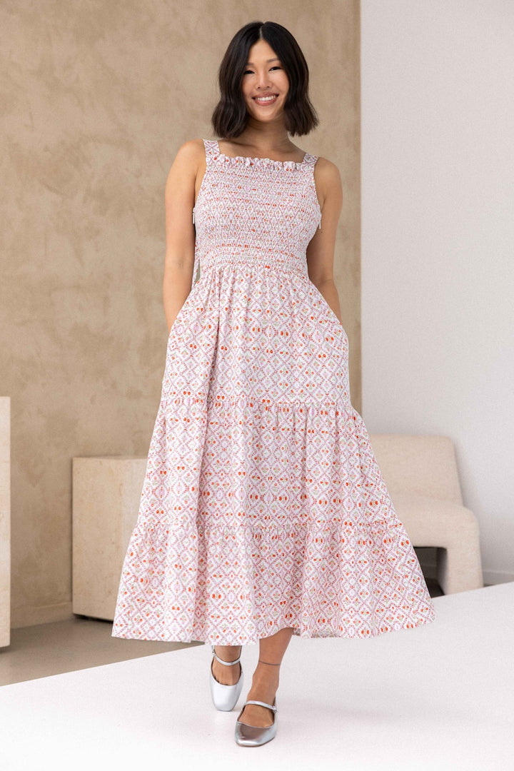 Charlotte Dress - Trellis Rose