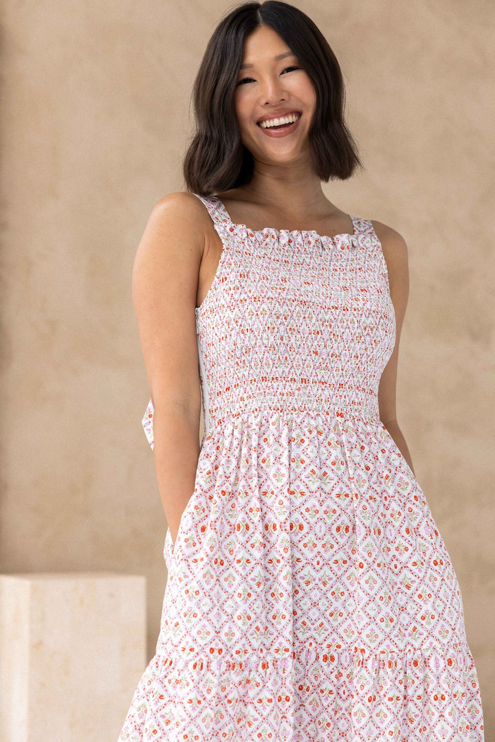 Charlotte Dress - Trellis Rose