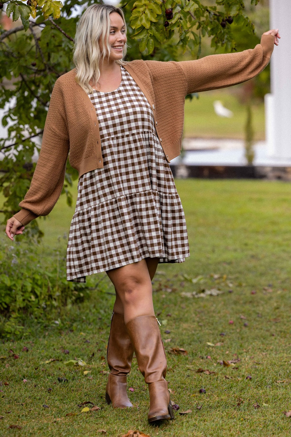Lucy Dress - Chocolate Gingham