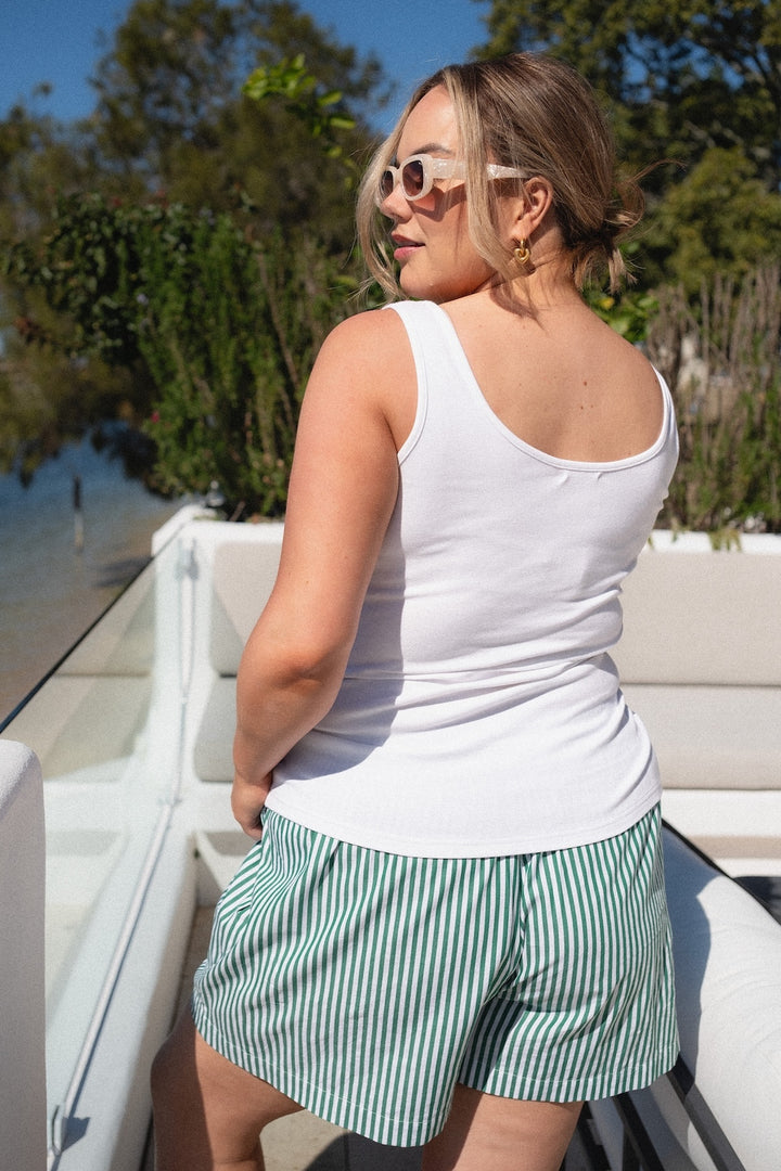 Susie Singlet - White