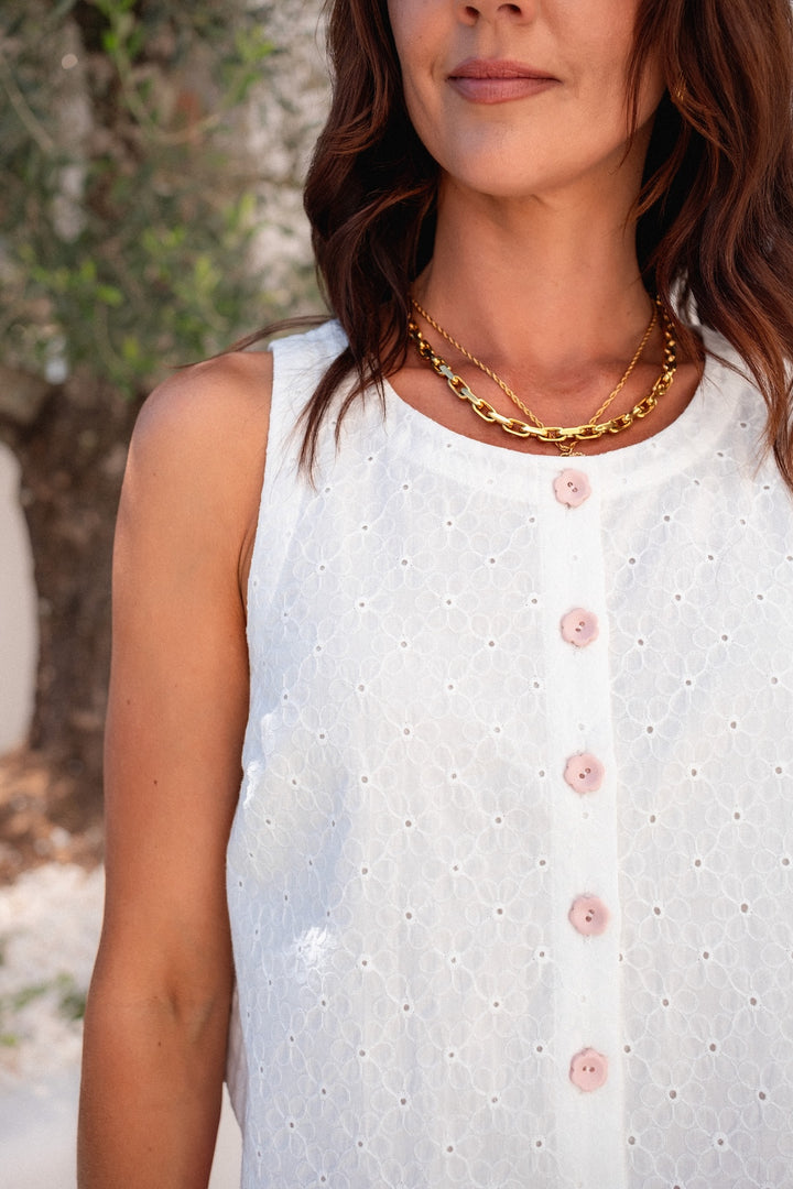 Daisy Top - Bianco