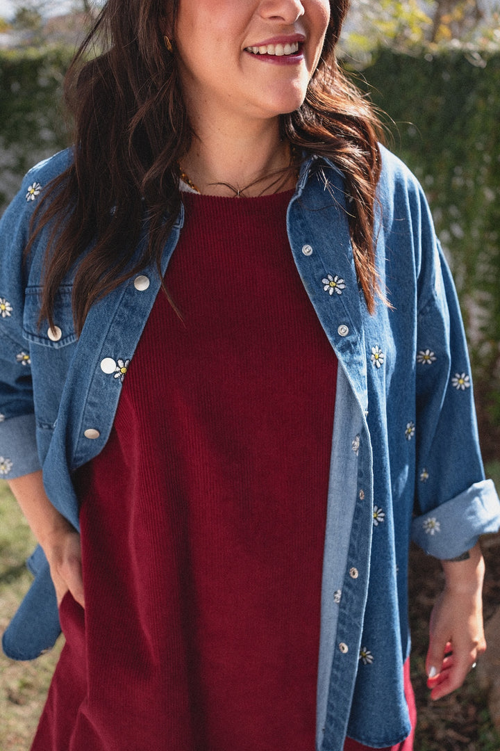Noah Dress - Vino Corduroy