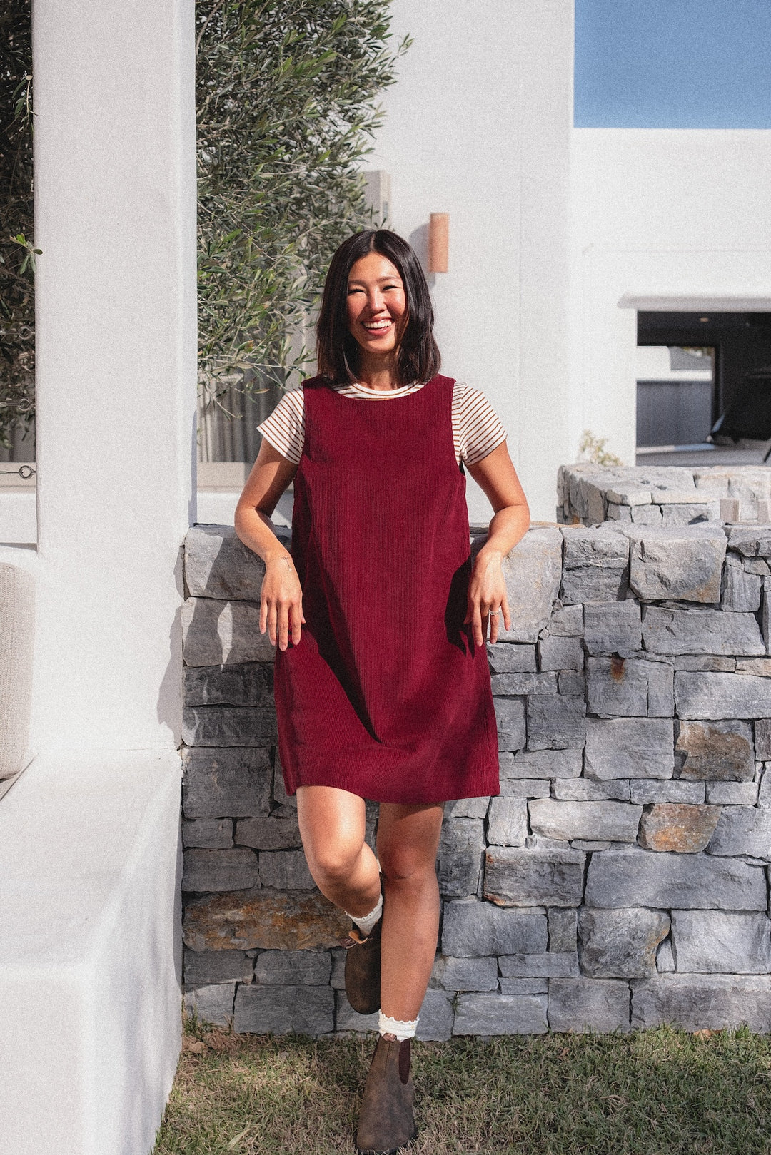 Noah Dress - Vino Corduroy