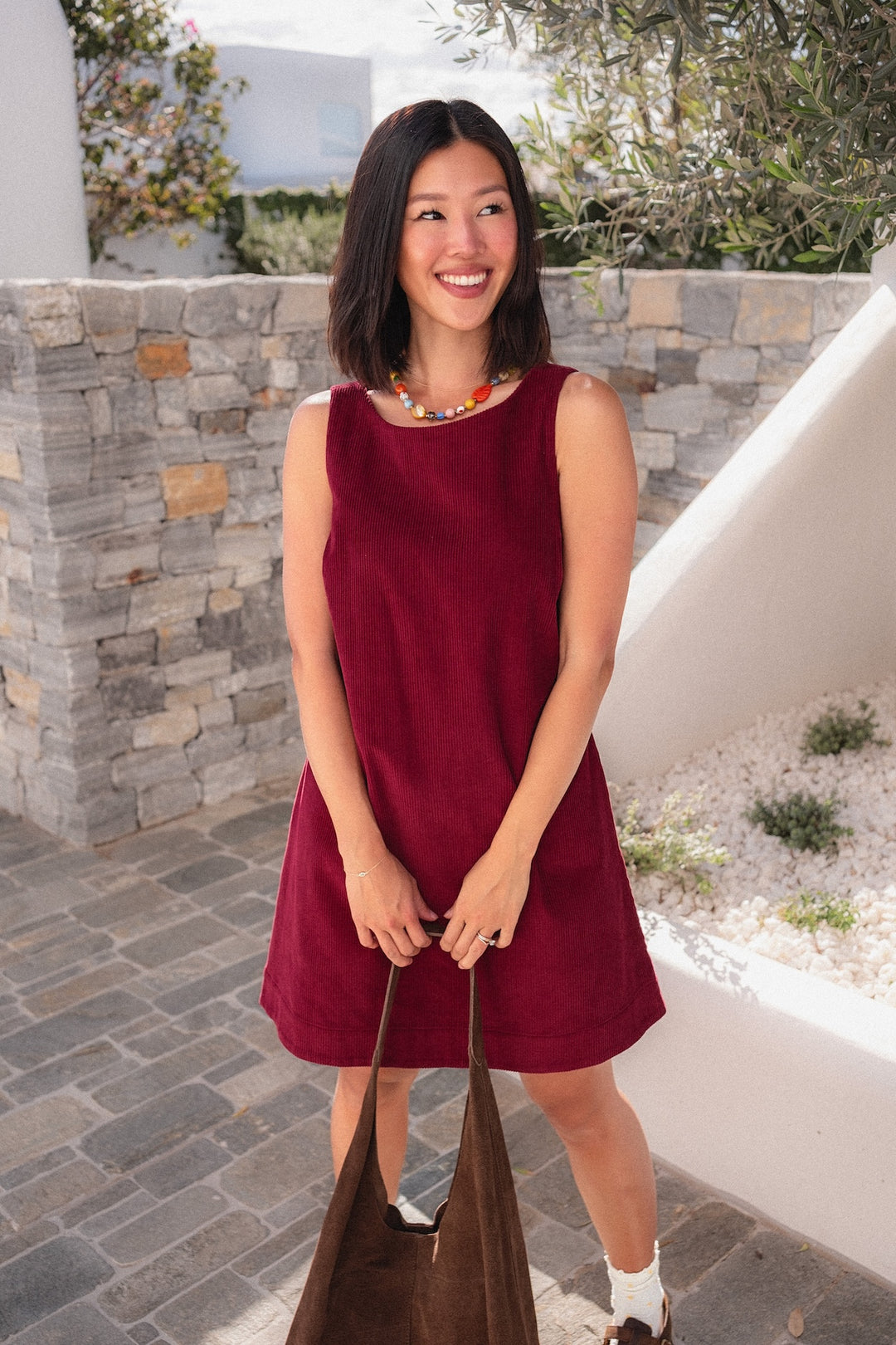 Noah Dress - Vino Corduroy