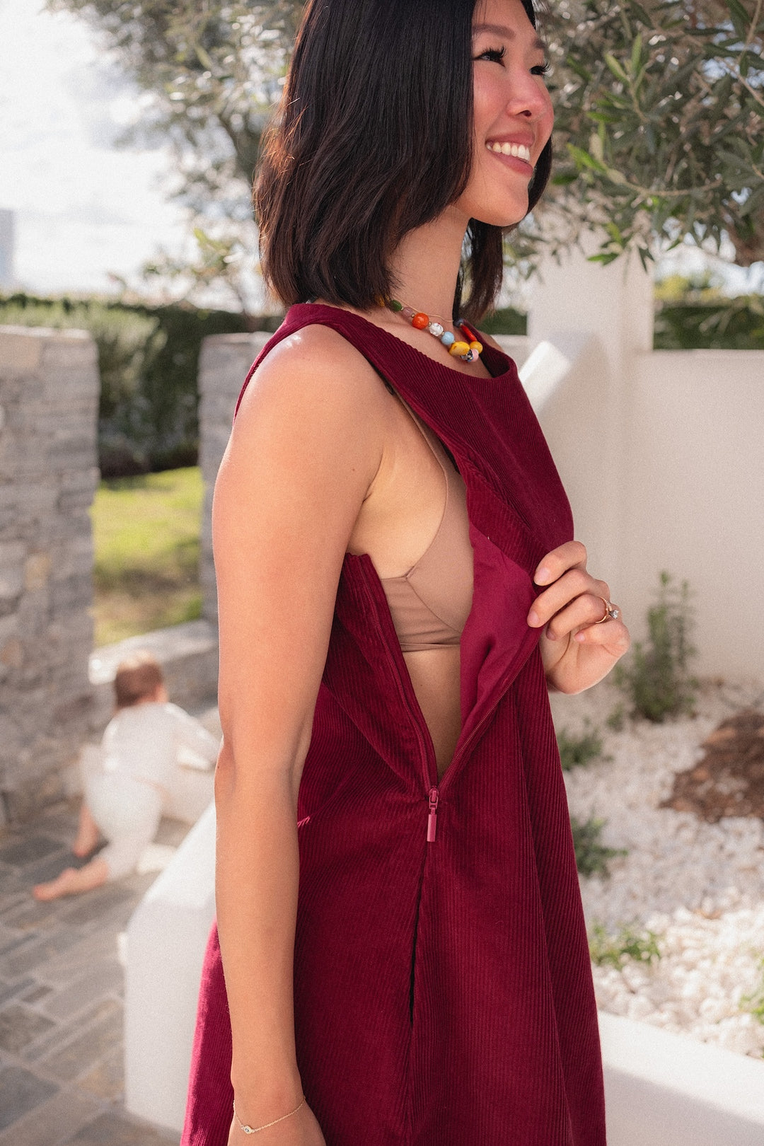 Noah Dress - Vino Corduroy