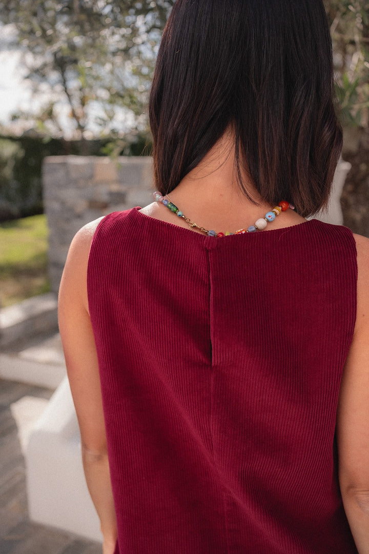 Noah Dress - Vino Corduroy