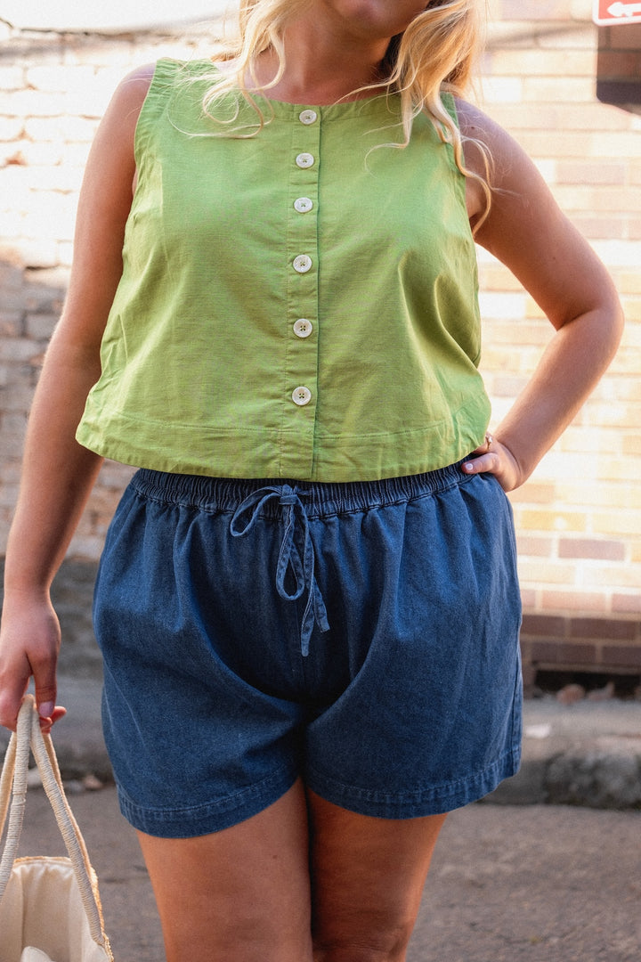 Maggie Shorts - Mid Denim