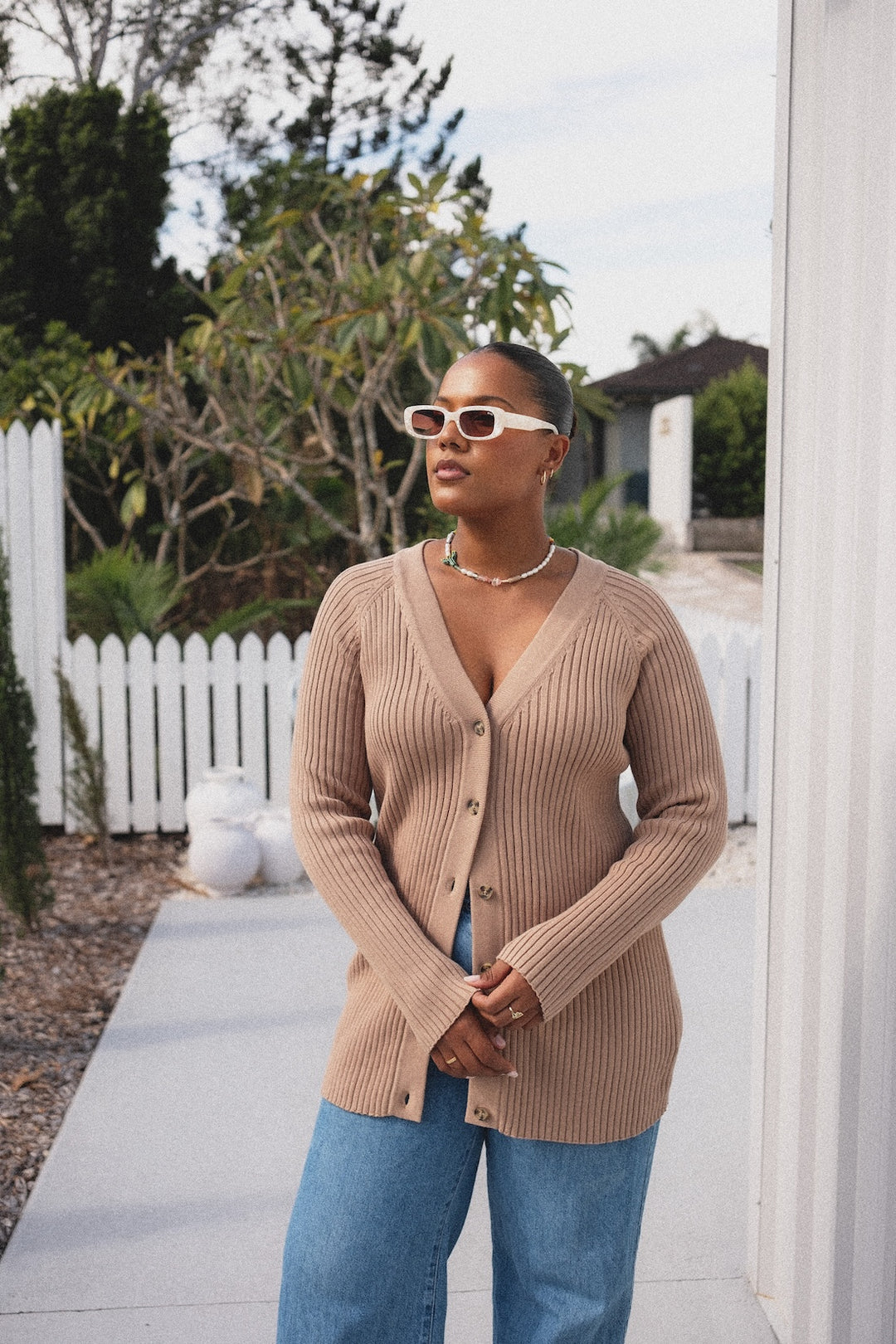 Brittney Cardigan - Taupe