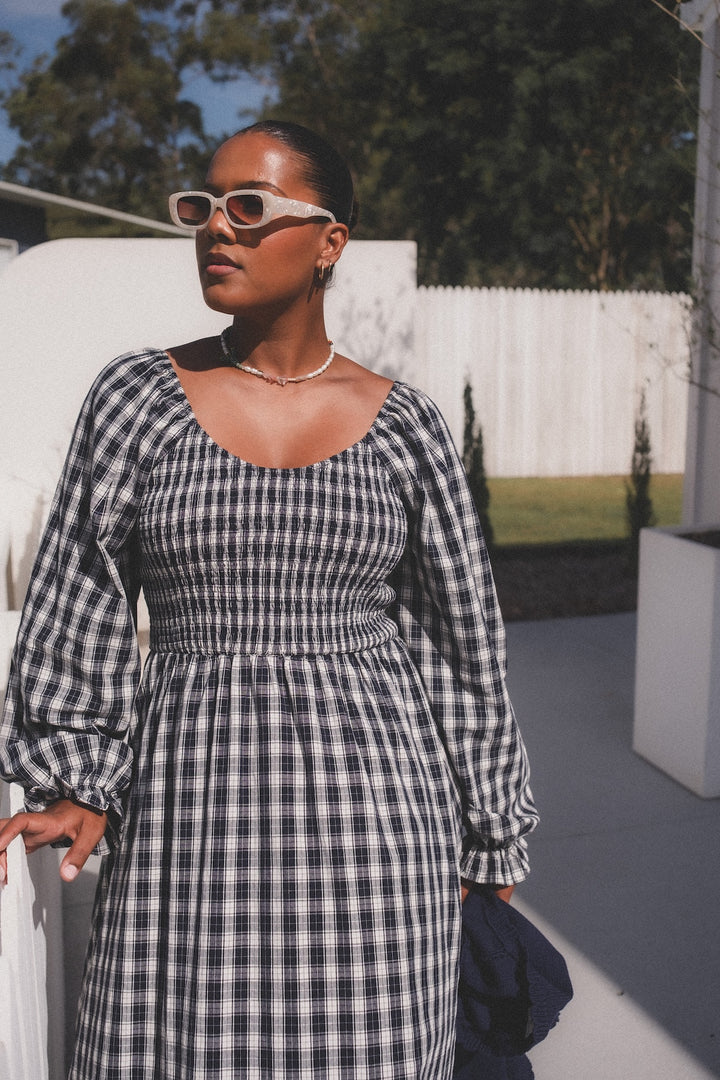 Rosie Dress - Midnight Gingham