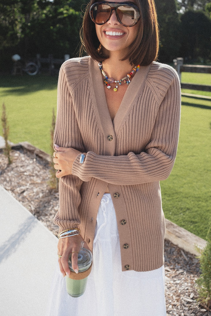 Brittney Cardigan - Taupe