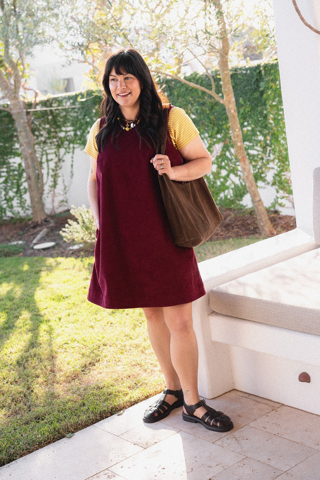Noah Dress - Vino Corduroy