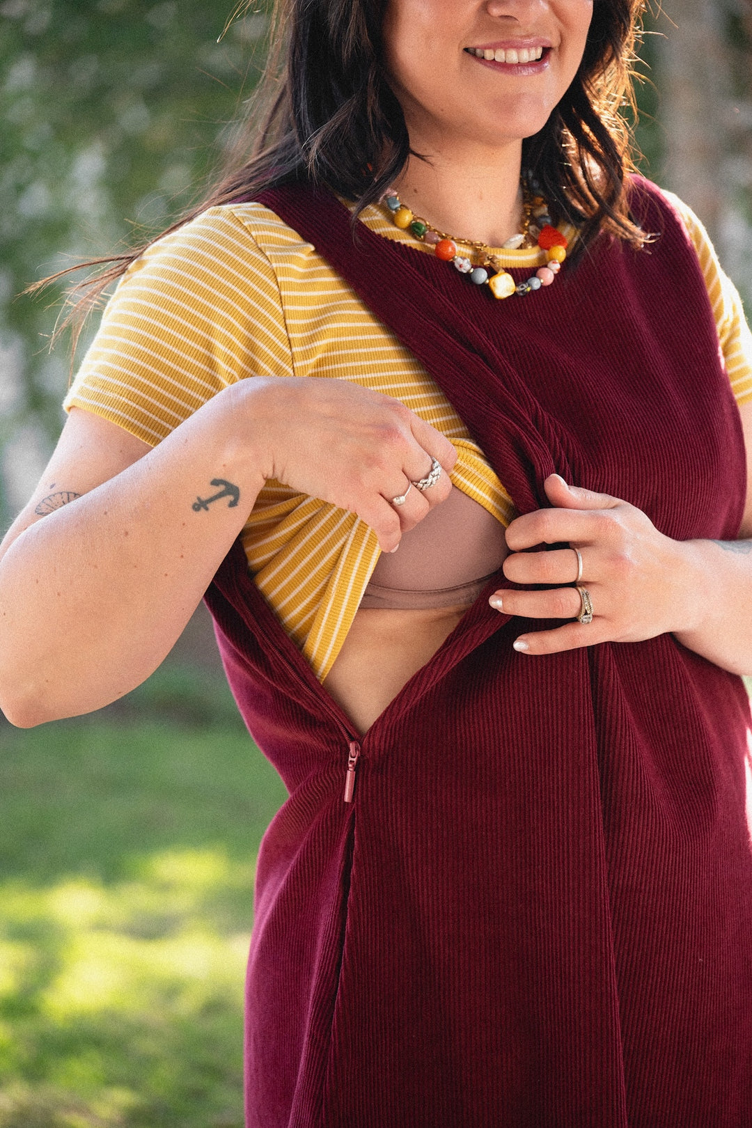 Noah Dress - Vino Corduroy