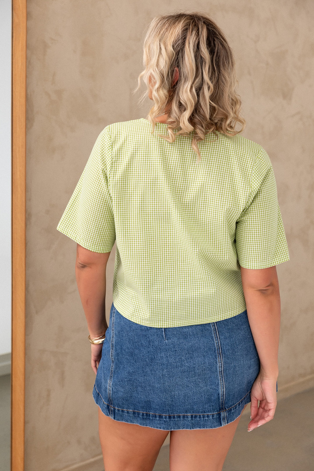 Asha Top - Apple Gingham