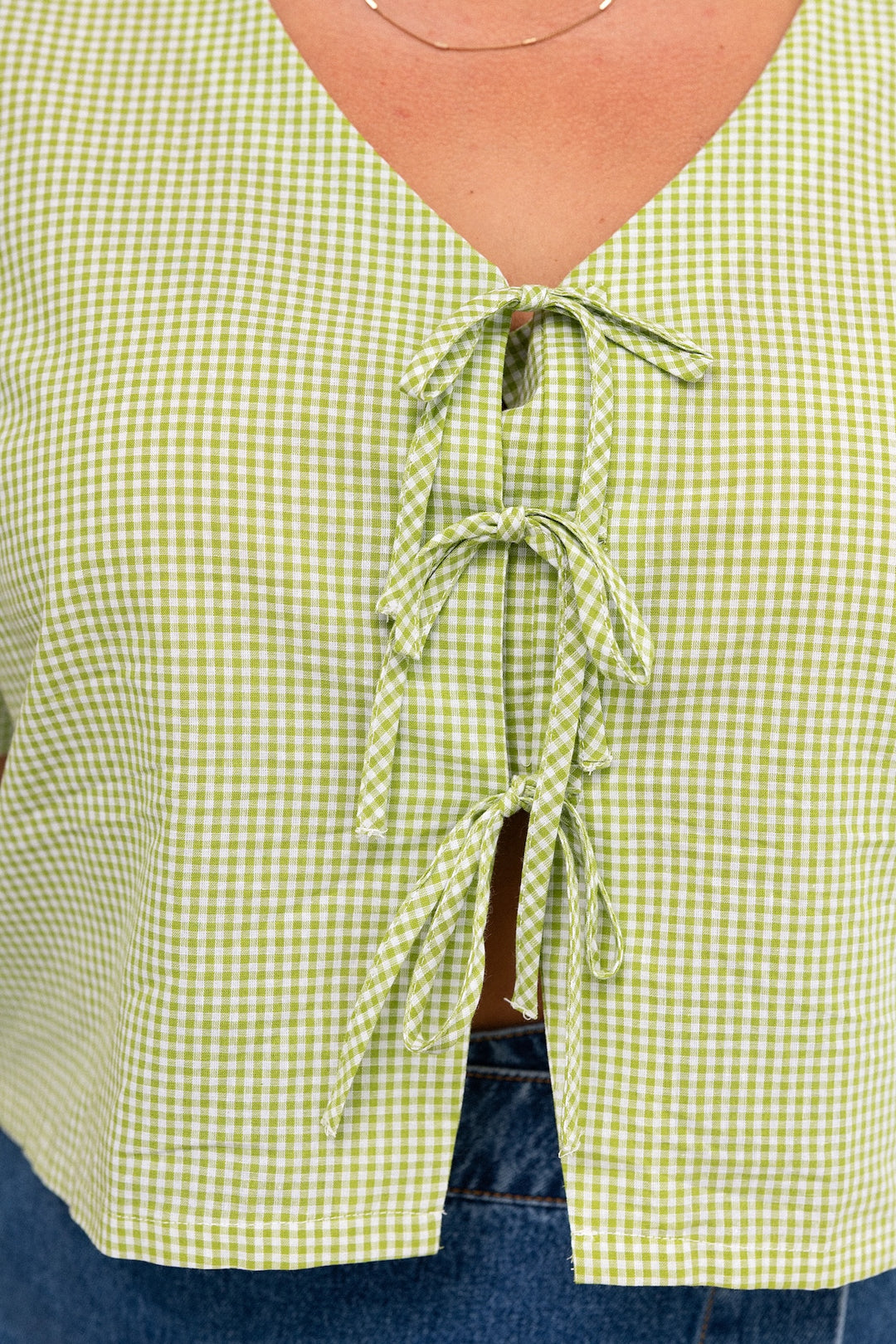 Asha Top - Apple Gingham