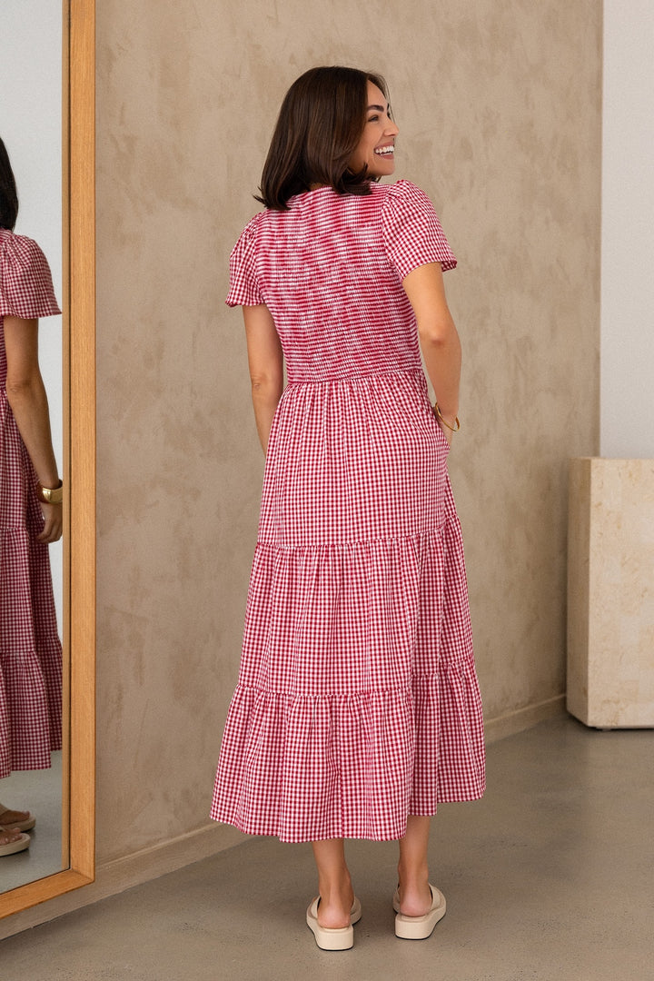 Vivienne Dress - Red Gingham