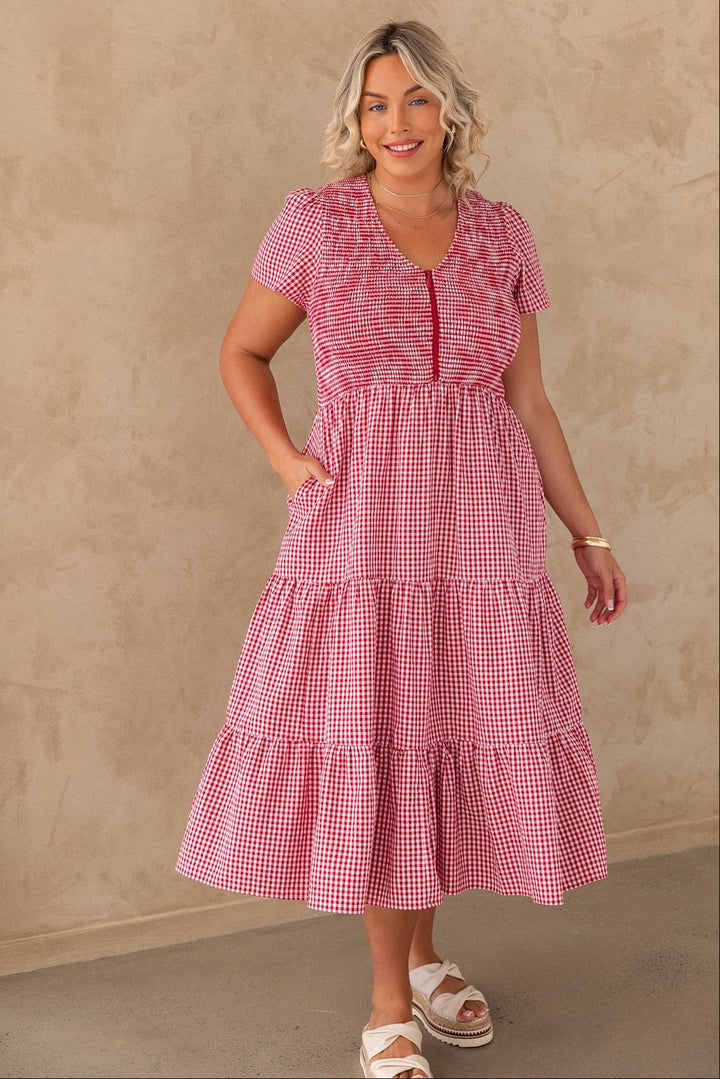 Vivienne Dress - Red Gingham