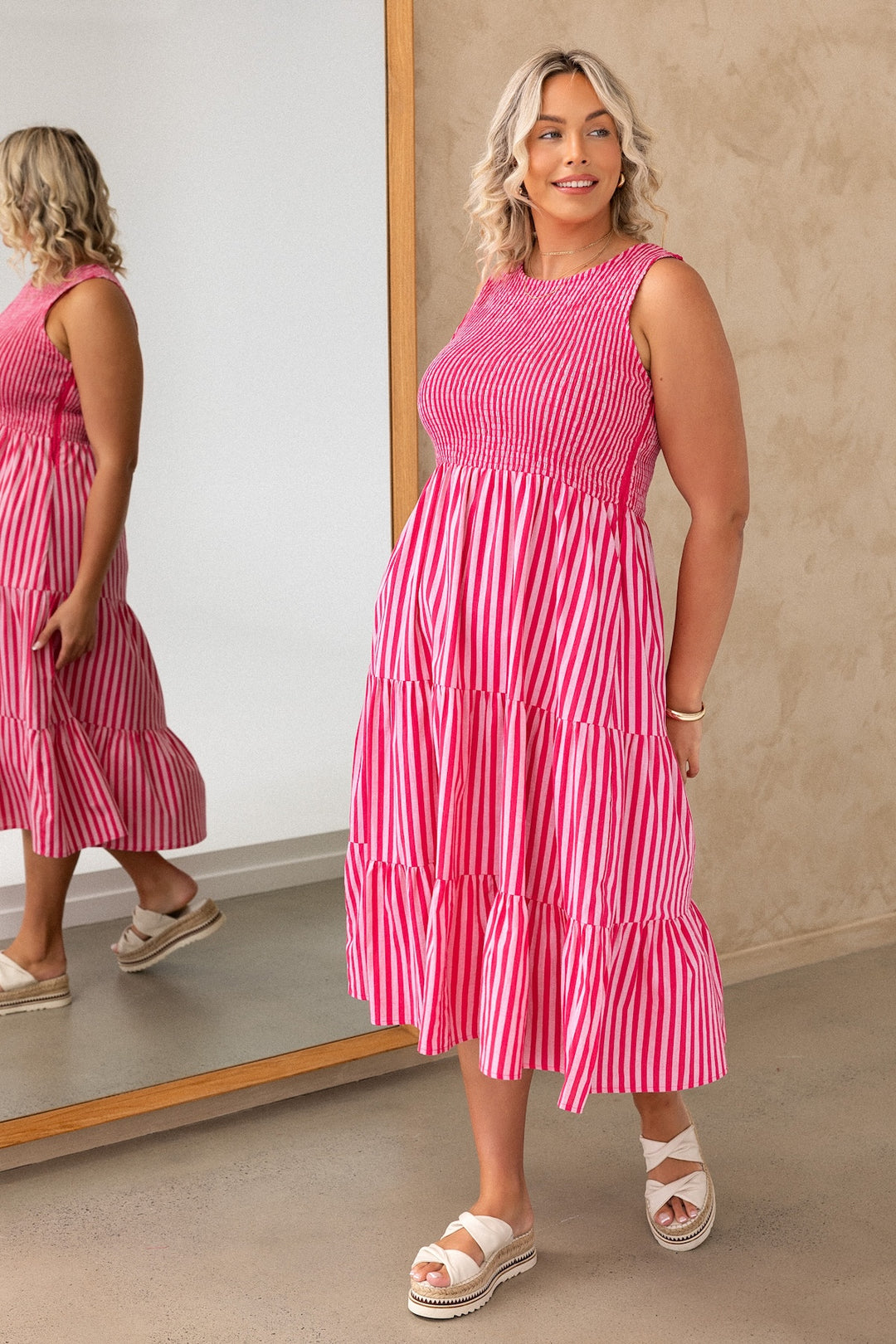 Sophie Dress - Cherry Pink