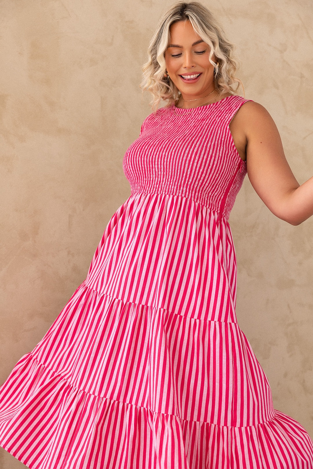Sophie Dress - Cherry Pink
