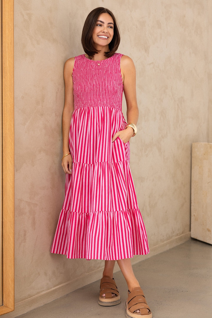 Sophie Dress - Cherry Pink