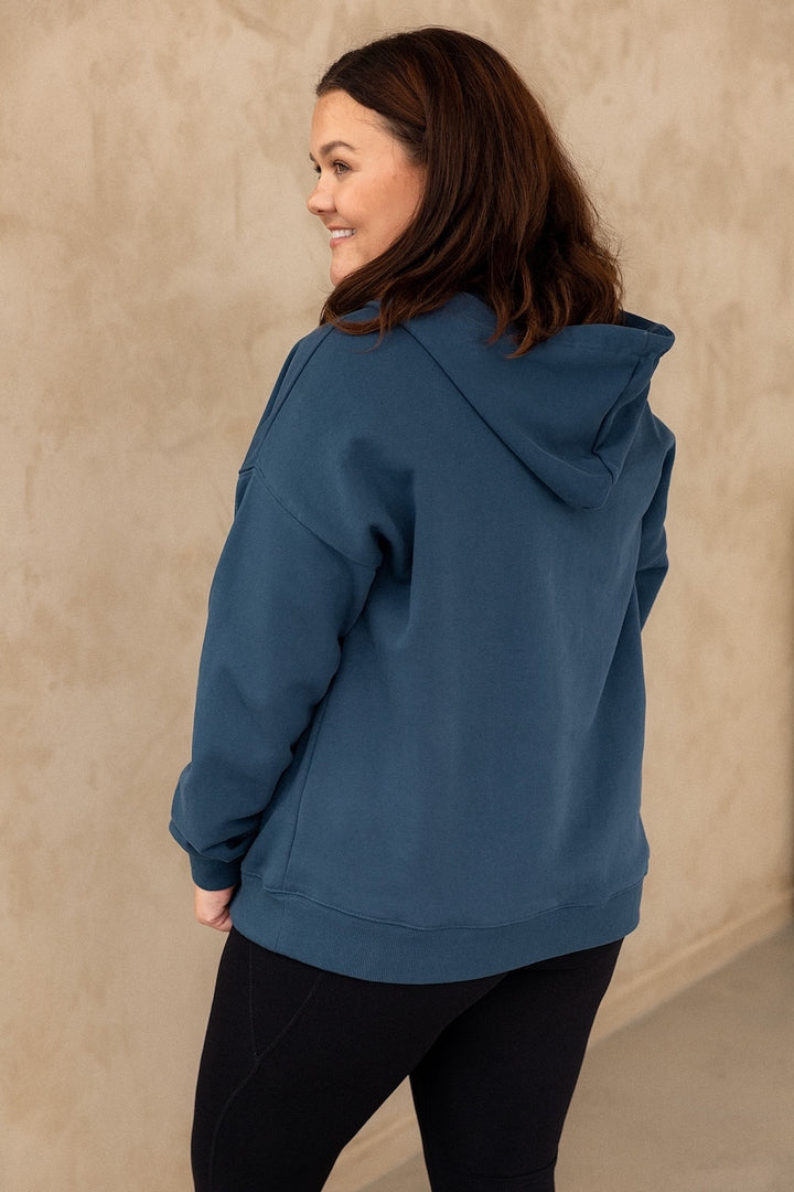 Half Zip Hoodie - Steel