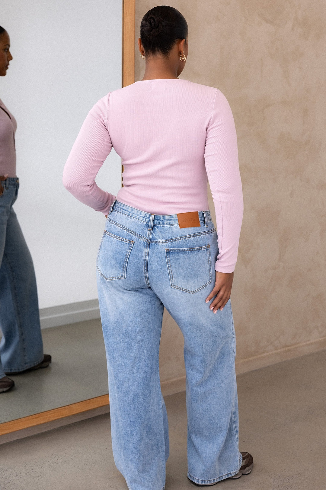 Comfort Rib Henley Long Sleeve - Aura
