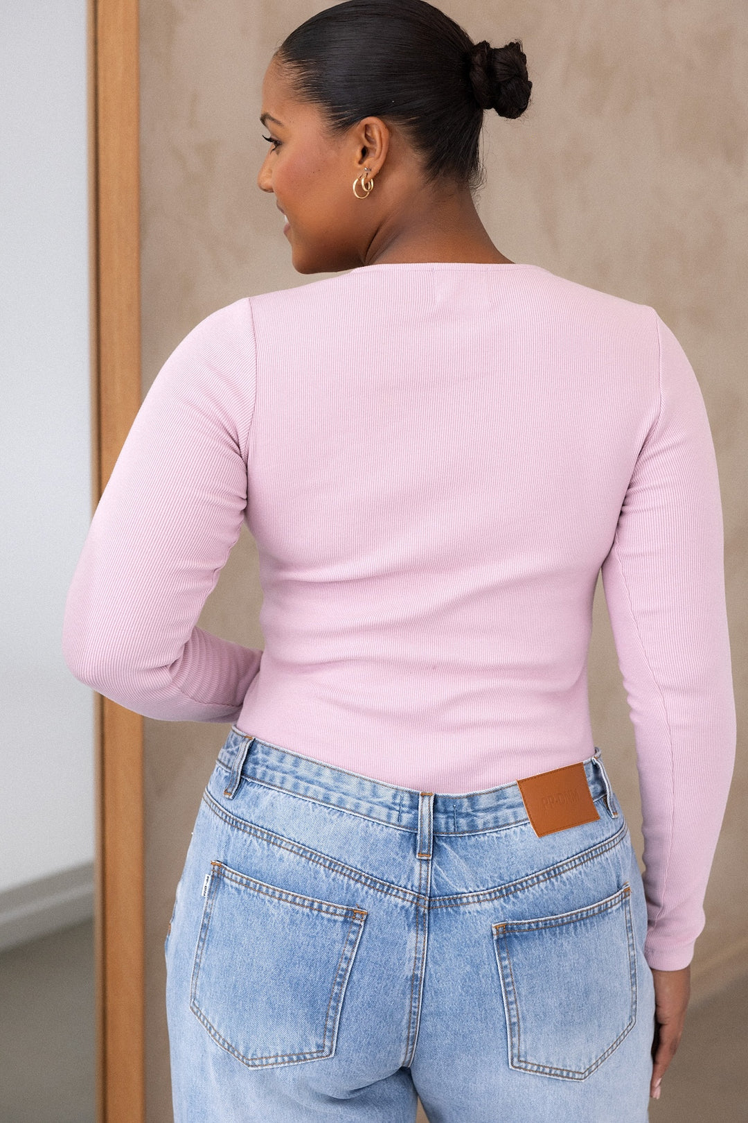 Comfort Rib Henley Long Sleeve - Aura