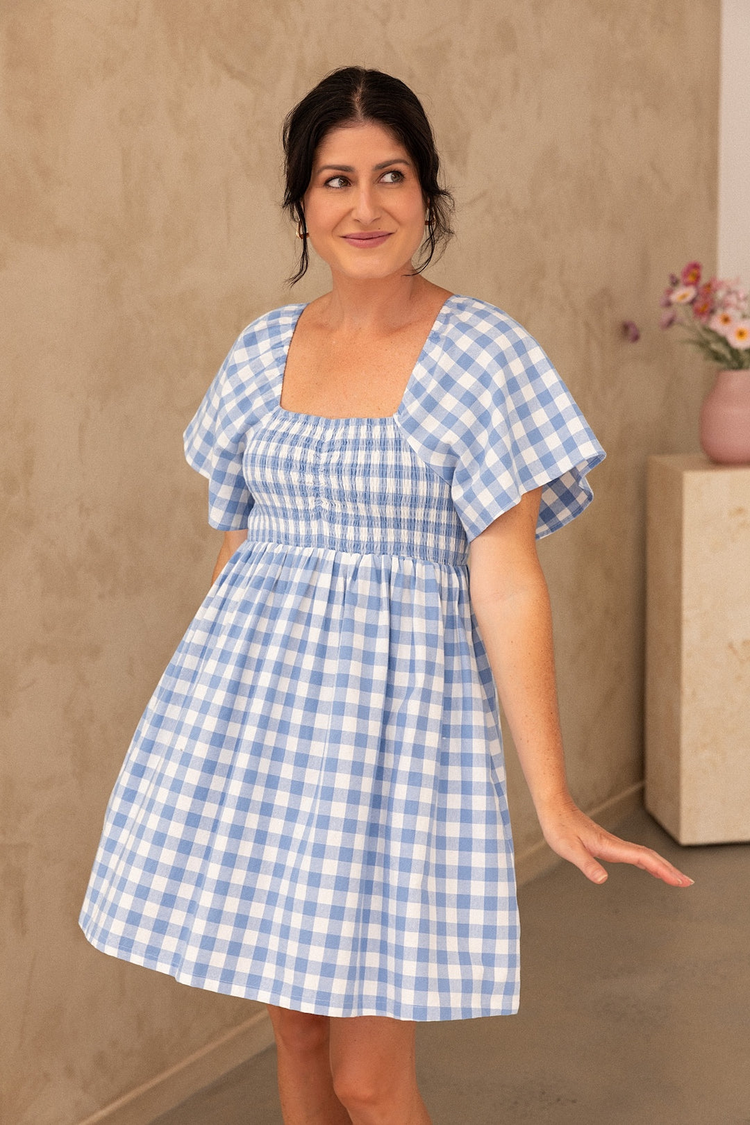 Prue Dress - Baby Gingham