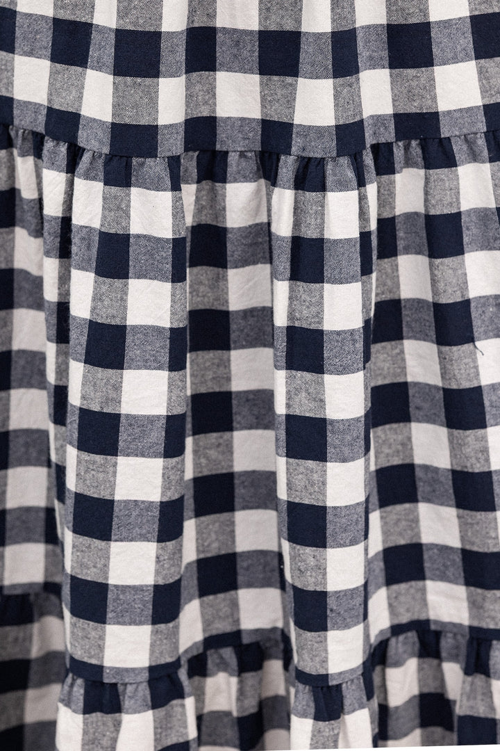 Siena Dress - Navy Gingham