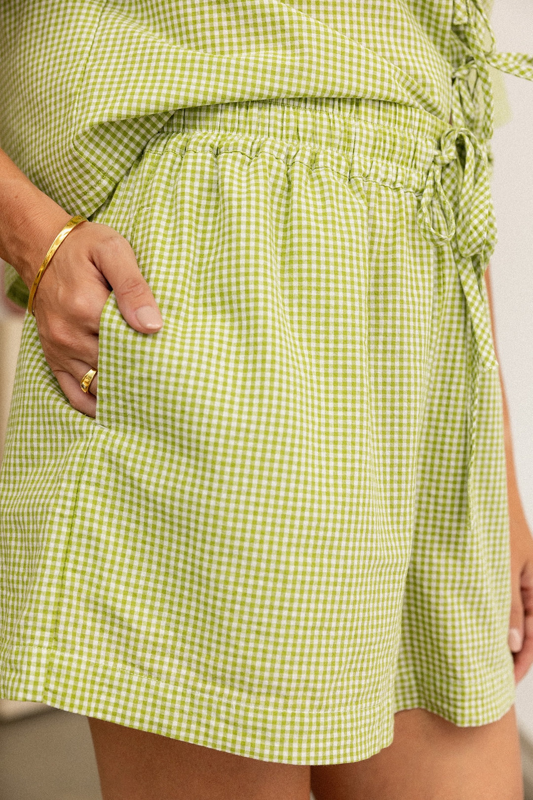 Maggie Shorts - Apple Gingham