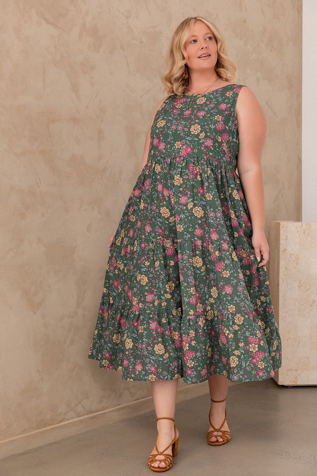 Siena Dress - Emerald Botanica