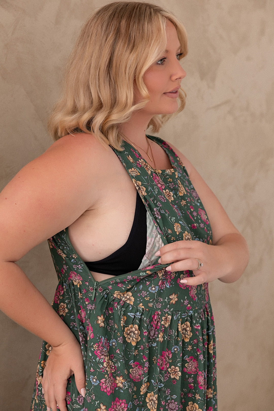Siena Dress - Emerald Botanica
