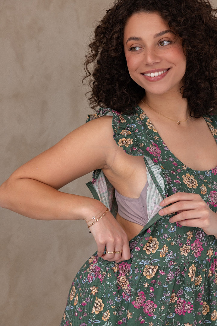 Lucy Dress - Emerald Botanica