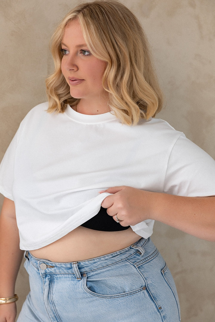 Crop Tee - White