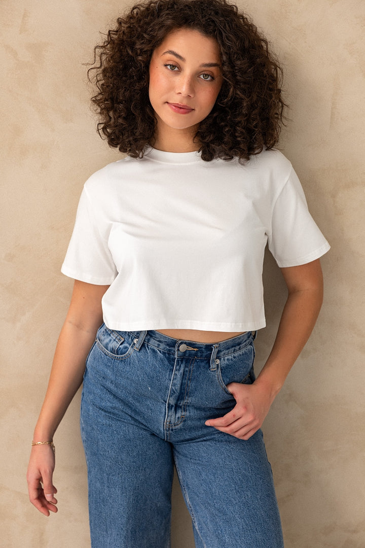 Crop Tee - White