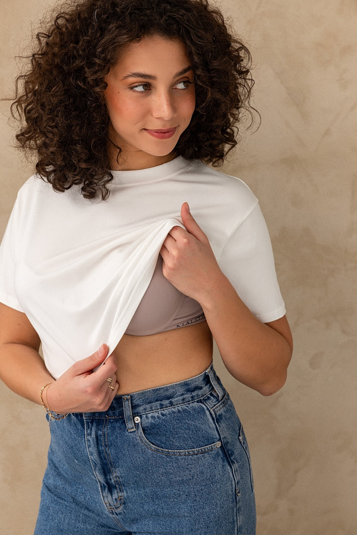 Crop Tee - White