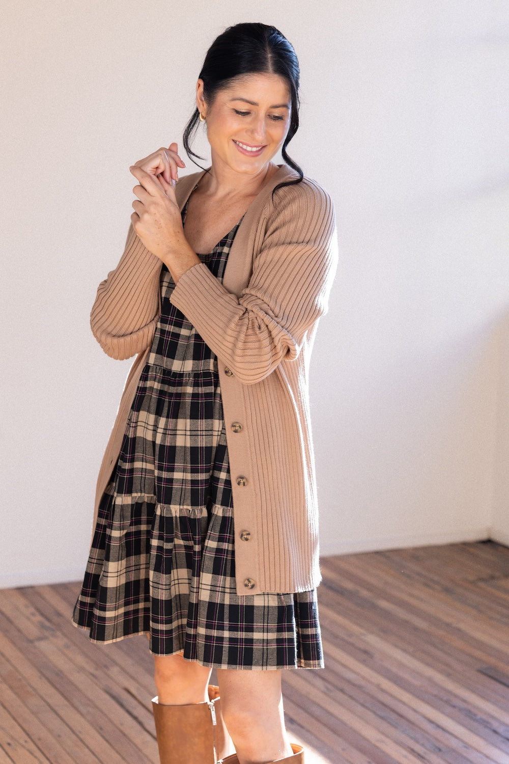 Brittney Cardigan - Taupe