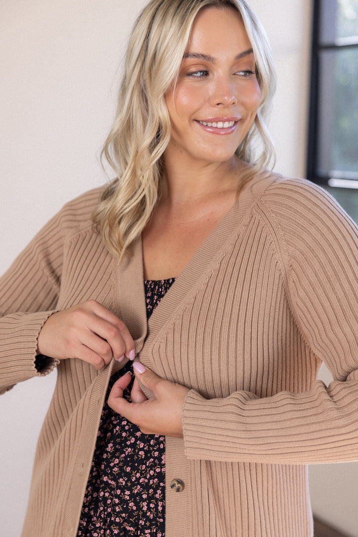 Brittney Cardigan - Taupe